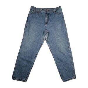 Vintage Zena Jeans Hight Waist Women's Size 18 Light Wash Distressed Denim